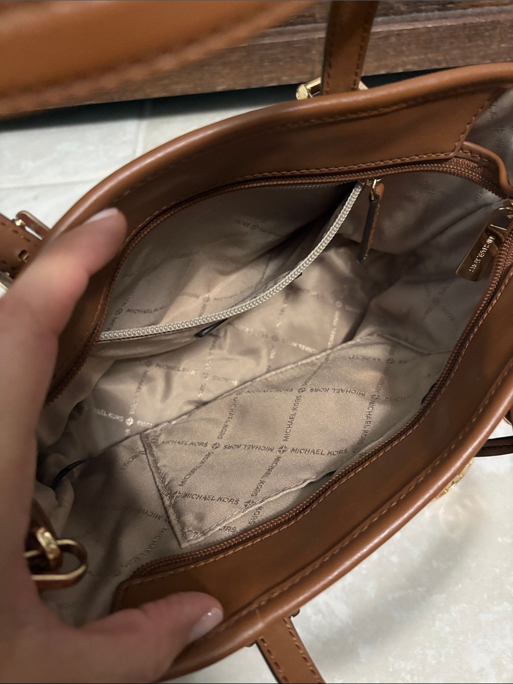 Michael Kors Brown Signature Tote Bag - Picture 5 of 7